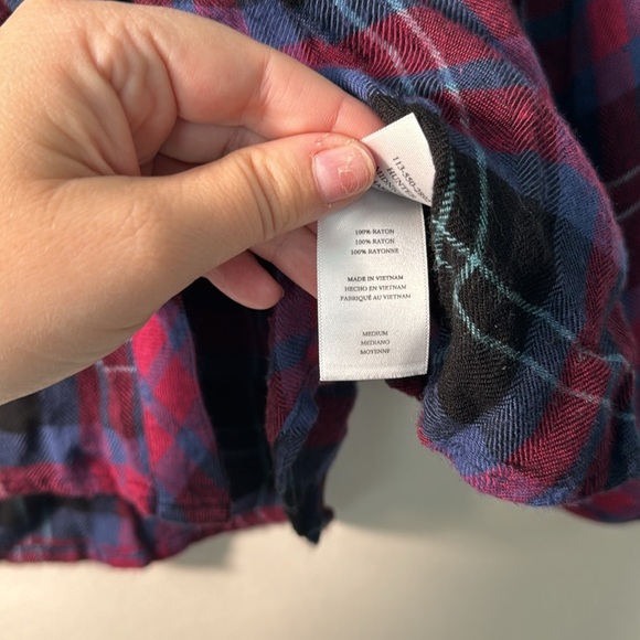 Pink and Black Rails Lightweight Fall Flannel Size Medium - Picture 5 of 6